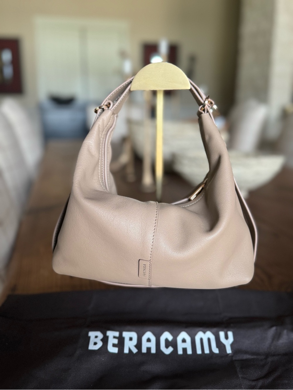 Beracamy Empiricism 7-Ways to wear bag in toffee full grain leather